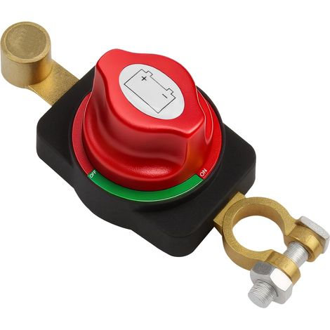 Coupe Circuit Batterie 12-48V, Interrupteur de Déconnexion ON/OFF Réglable, Interrupteurs de Batterie pour Voiture Camion Bateau Moto Bus Caravane et Yacht (1/5)