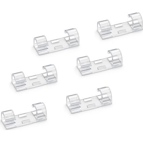 Packung mit 100 selbstklebenden Kabelclips – Selbstklebende Kabelorganisator-Clips – Kabelmanagement-Clips zum Aufkleben – Zur Organisation von Bürokabeln (1/5)