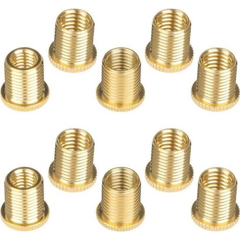 Ensemble de 10 écrous adaptateurs filetés en aluminium pour pommeau de levier de vitesse M10X1,25 (1/5)