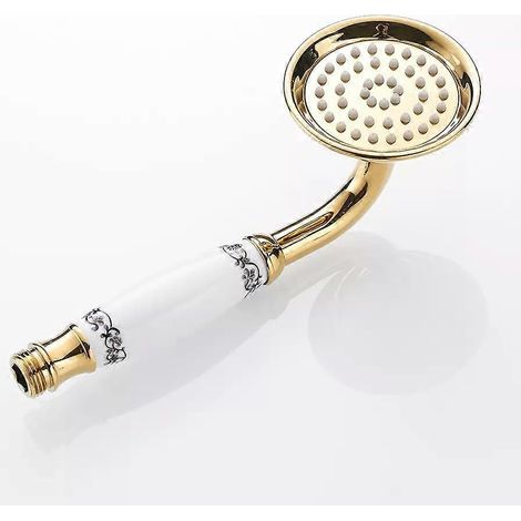 Pommeau de douche en bronze antique, style classique, douchette à main, flexible de douche en acier inoxydable (1/5)