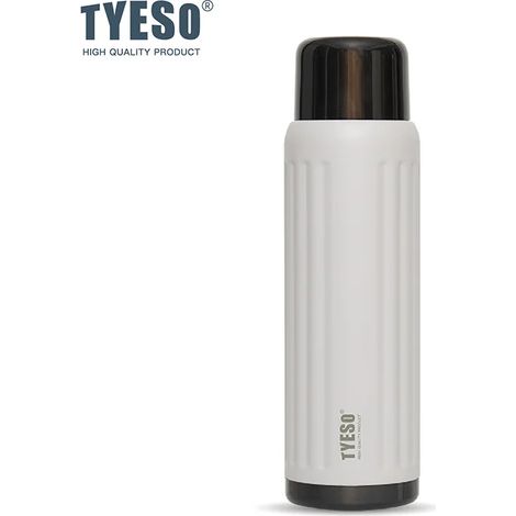 (Blanc, 500 ml) Bouteille d'eau isotherme en acier inoxydable 304, étanche, sans BPA, convient à l'eau chaude et froide.