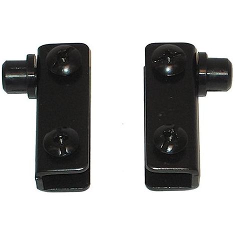 Cerniere per ante in vetro - nero - 2 pz.