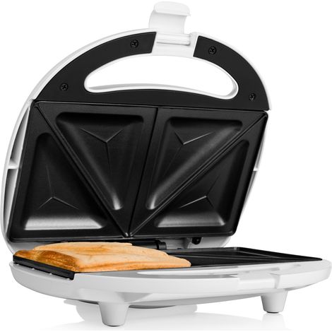 Sandwichmaker Weiß Toaster für 2 Sandwiches 21,5x12cm, 750Watt (1/5)