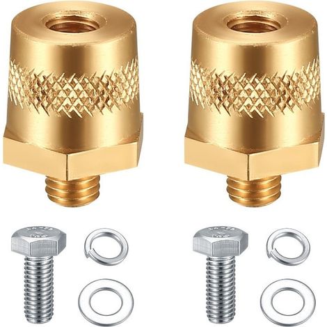 terminales de batería de 12 V, terminales de batería M8 para automóviles, adaptador de terminales de batería con tornillos de acero inoxidable para automóviles, camiones y cruceros. (1/5)