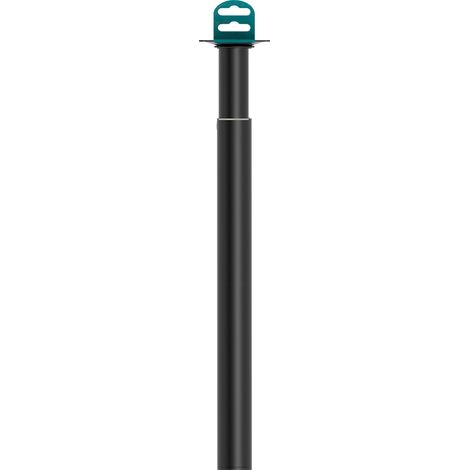 Verstellbare runde Fussplatte Ø30 mm, 180/300 mm schwarz lackiert