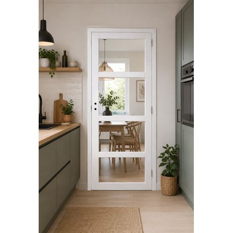 Bloc Porte Tana Blanc Transparent H204 X L63 Cm Côte Tableau P.gauche Gd Menuiseries (1/4)