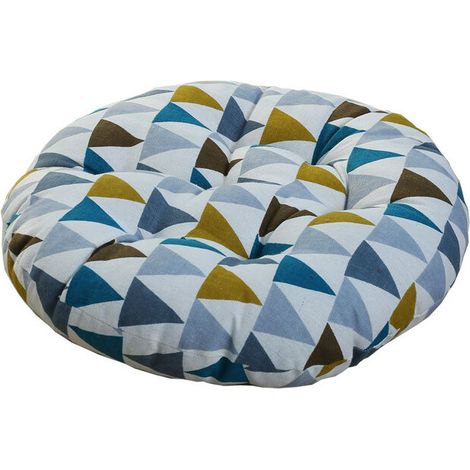 Coussin de Chaise Imprimé Doux Classe Bureau Galette de Chaise 40x40cm Rond-Triangle Multicolore, -Versailles
