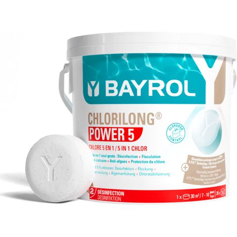 BAYROL e-Chlorilong® POWER 5 - 200g Chlortabletten & 5 Funktionen 5 kg