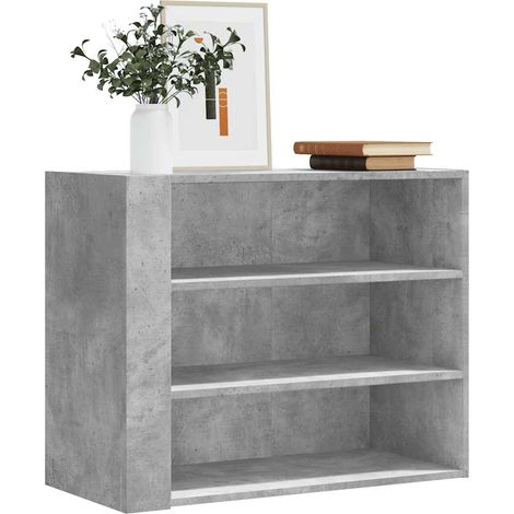 Wandregal Betongrau 75x35x60 cm Holzwerkstoff