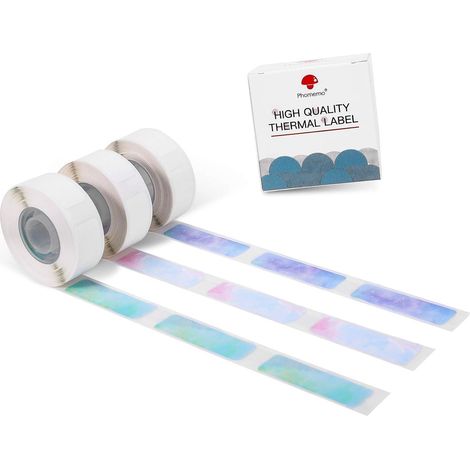 Starry Sky Thermal Labels 12x40mm / 0.47x1.57 inch 3 Rolls Thermal Self-Adhesive Labels (1/5)