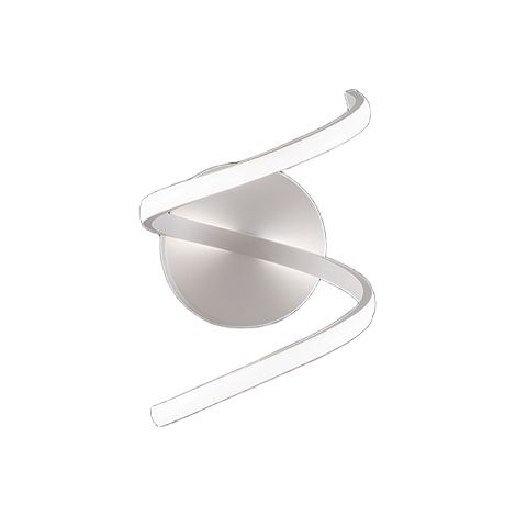 Applique Murale En Métal Blanc Mat, Design Moderne Avec Diffuseur En Silicone, Led Intégrée Dimmable Cct 18W - Perenz Illuminazione Design (1/2)