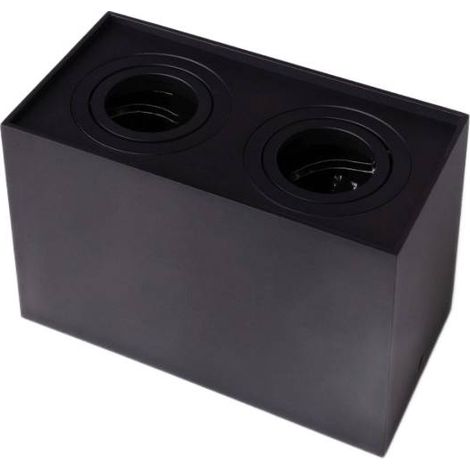 Spot plafond orientable noir double 2xGU10 35W Ecolight (1/3)