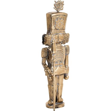 Decorazione Natalizia Schiaccianoci in Metallo Dorato Ornamento per le Feste Kuopio (1/5)