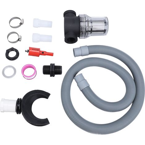 Kit raccordement tonneau pluie déviateur collecteur eau toiture avec filtre raccord tuyau rond 75 mm / 3.0 pouces (1/5)