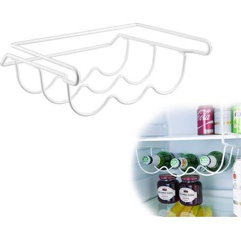 1pcs Universal Fridge Bottle Holder for 3 Bottles for Large Refrigerators Universal Hanging Under Fridge Compartment Bottle Holder [Energy Class A] (1/4)