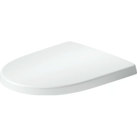 DURAVIT - Sedile WC in plastica bianca a D, sedile WC universale con chiusura ammortizzata / soft close - 37,3x44,2x4,9m - Univavo (1/5)