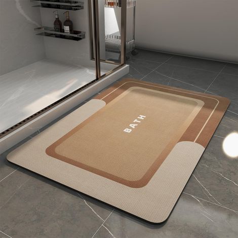 Household quick-drying bathroom/toilet anti-slip mat, fast-absorbing floor mat, hotel indoor toilet mat, washable - BATH - yellow - 40600.3CM