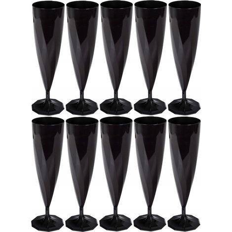 Vasos PS negros 13,5cl (FL 13 EBENE) 10 unidades. (1/2)