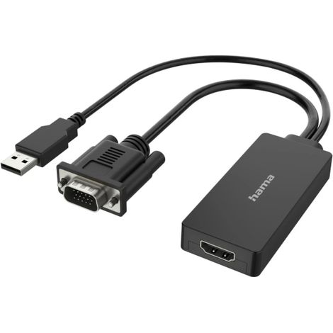 El adaptador de vÃdeo Hama combina funcionalidad y calidad para facilitar la conexión entre dispositivos con diferentes salidas de vÃdeo. Diseñado