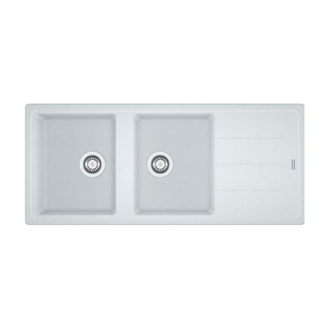 Franke Boston BFG 621. Colore del prodotto: Bianco, Numero di vasche per lavello: 2 ciotole, Dimensioni prima vasca (LxL): 340 x 420 mm. Larghezza: 1160 mm, Profondità: 500 mm, Largh... - 114.0276.593 (1/2)