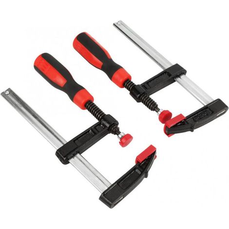 Jeffergarden Kit de 4 serre-joints en F robustes pour le travail du bois, à glissière rapide, pour le bricolage (50 x 150 mm).
