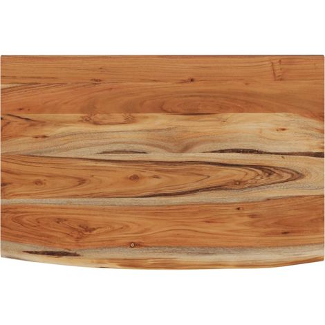 Étagère murale rectangulaire massif acacia bordure assortie