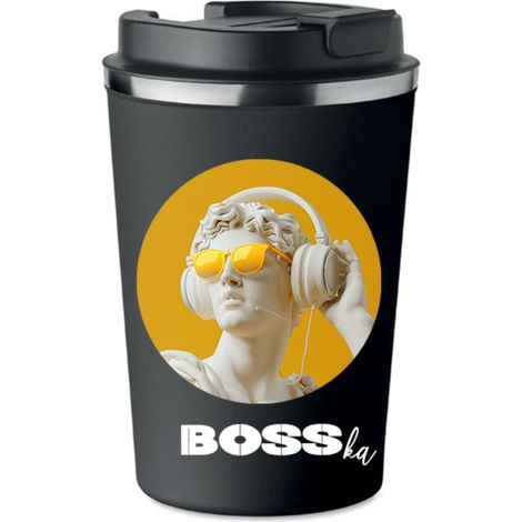 Premium Thermobecher mit BOSSKA Aufdruck Boska Geschenk Kaffee 350ml KT052 (1/5)