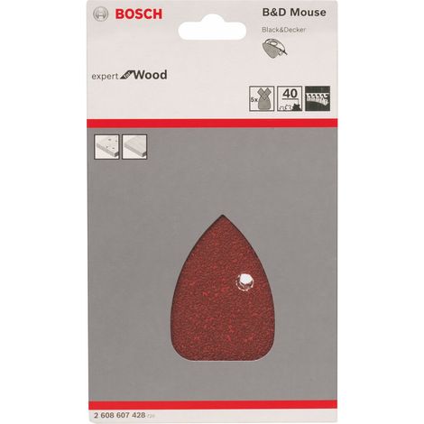 Feuille Abrasive pour Ponceuse, 135mm x 95mm, 40 Grain, Lot de 5 (1/4)