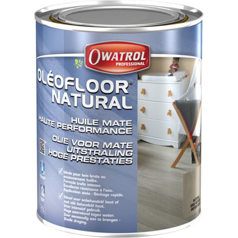 Owatrol – Huile de protection mate pour bois d'intérieur – Formule trafic intense – Résistance à l'eau et aux produits chimiques – Application facile 1L