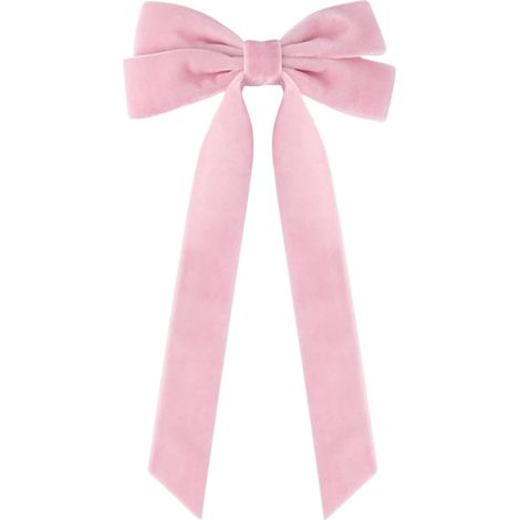 Ruban Festif En Velours - Nœud Décoratif Pour Arbre De Noël Guirlande Couronne Emballage Cadeau - 8 Pièces - 22 X 11 Cm - Rose Clair (1/5)