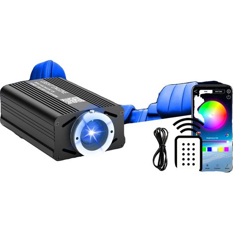 Luci a fibra ottica, effetto notte stellata, compatibili con telecomando, 500 pezzi x 0,75 mm x 3 m (1/2)
