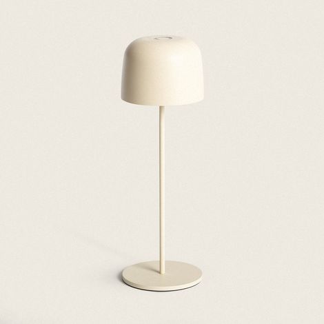 Lámpara de Mesa LED Portátil para Exterior Aluminio con Batería Recargable Wink Beige