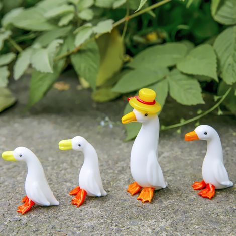 Niedliche kleine Deko-Ente aus Glas für Ihren Schreibtisch – BJ00299, Maße: 4 x 2 x 2,5 cm (1/5)