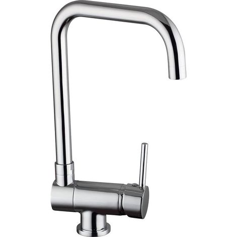 Robinet mitigeur de cuisine/évier extractible avec bec haut Finition chrome brillant (1/5)
