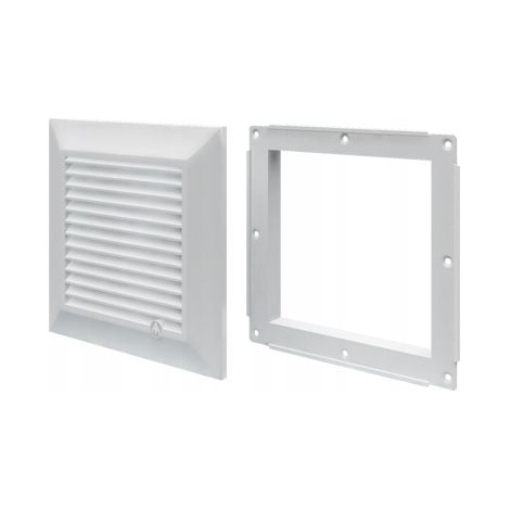 Grille de ventilation Duo Smart 135 Ø100 mm - Blanche - Design moderne - Installation facile (1/3)
