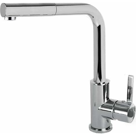 Rubinetto Miscelatore Cucina Elleci monocomando doccetta estraibile Cromato MIKC02CR (1/3)