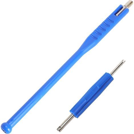 Démonte Obus Valve Démonte Valve Double Tête Extracteur de Valve Outil Valve Pneu Voiture Voiture Moto Vélo Bleu (1/5)
