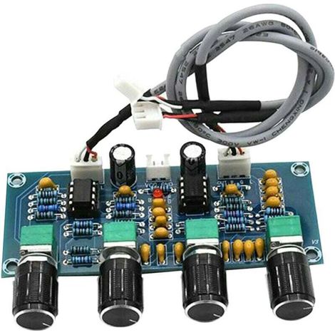 NE5532 – Crezuo Audio-Vorverstärker mit Bass- und Höhenreglern sowie Klangregelung.