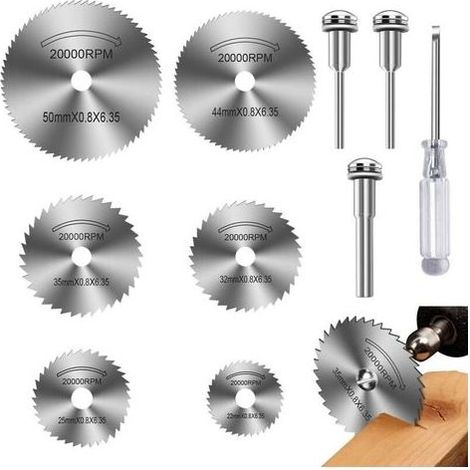 Disques de Coupe pour Dremel, HSS, Lame Mini Scie Circulaire pour Couper Bois, Plastique et Métal (1/5)