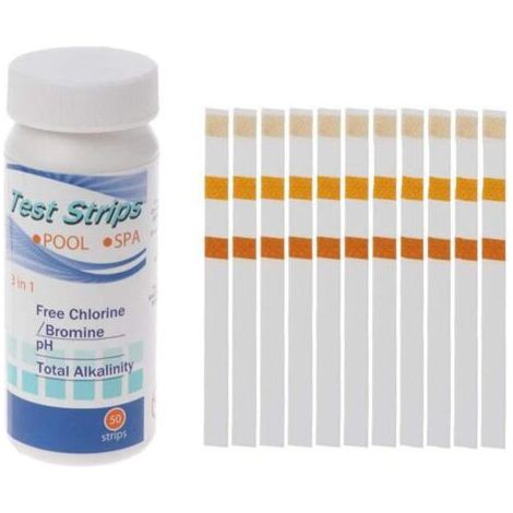 Bandelettes de test de dureté de l'eau - Kit de test rapide et facile avec 50 bandelettes à (1/4)