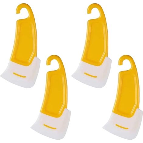 Silicone Pot Cleaning Spatula, Heat Resistant Scraper, Non-Stick Kitchen Scraper for Cooking, Mixing, and Cleaning, 4pcs (1/5)
