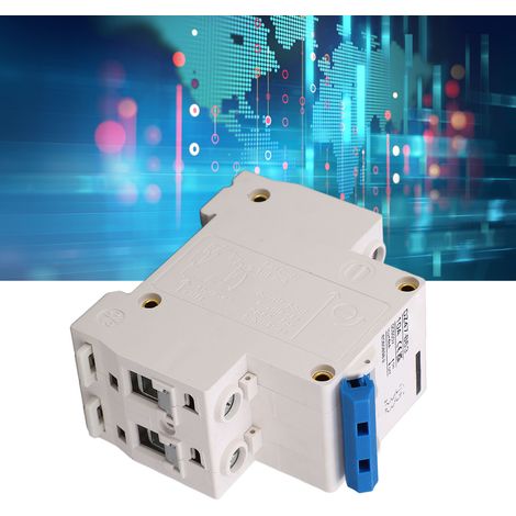 Disjoncteur DZ47-B63 10 A CC, disjoncteur miniature 500 V CC bipolaire, disjoncteur de type B, disjoncteur miniature CC pour systèmes photovoltaïques, disjoncteur pour montage sur rail DIN, basse tens (1/5)