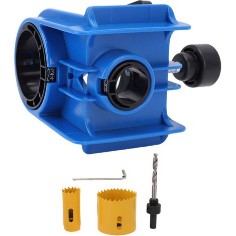 Kit de instalación de cerradura para puertas de 1-3/8" - 1-3/4" con guía y broca para perforar, para puertas de madera y metal.