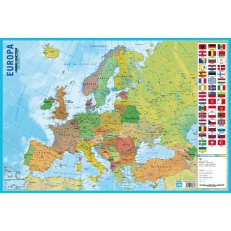 Lamina didattica portugues mapa da Europa