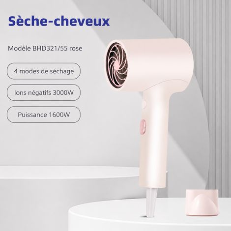Sèche-cheveux 1600W BHD321/55 avec flux d'air chaud et froid et buse 55 750 g – Livraison gratuite