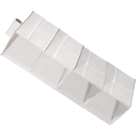 Sac de rangement suspendu à 4 compartiments en tissu Oxford lavable et pliable, organisateur de placard pour soutiens-gorge, sous-vêtements et chaussettes, gris (1/5)