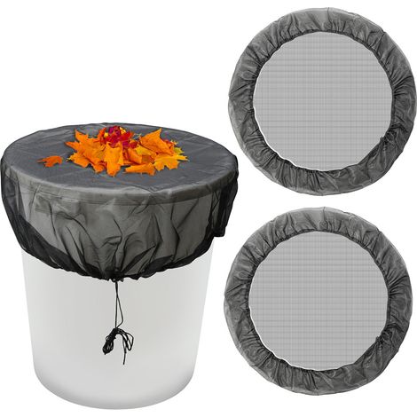 TolleTour Filet pour tonneau de pluie 95 cm, lot de 2 – Filet de protection avec cordon de serrage, réglable, protection contre les feuilles mortes et les moustiques (1/5)