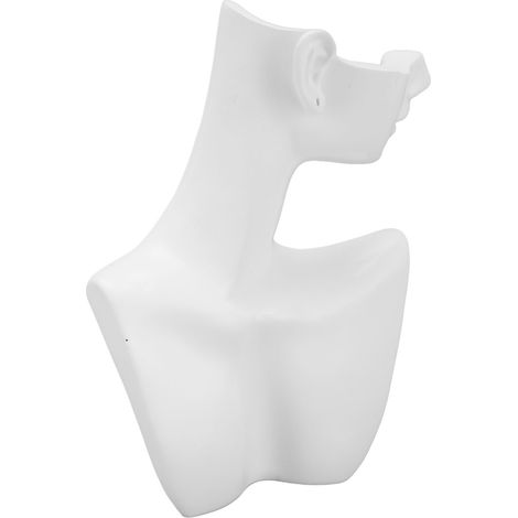 Présentoir à boucles d'oreilles mannequin blanc en résine, buste stable, porte-boucles d'oreilles et organisateur de colliers. (1/5)