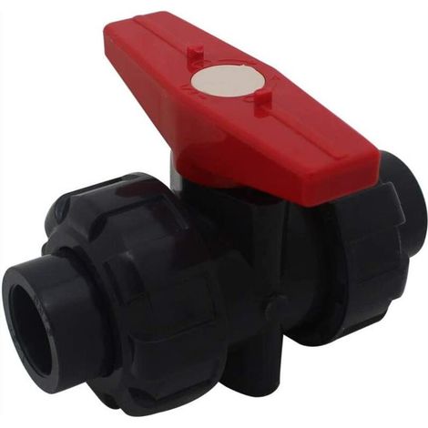 Vanne double union à coller diam 40 mm vanne boisseau pvc robinet boisseau sphérique robinet a bille sphere pour piscine (Diamètre Interne 40mm) (1/3)