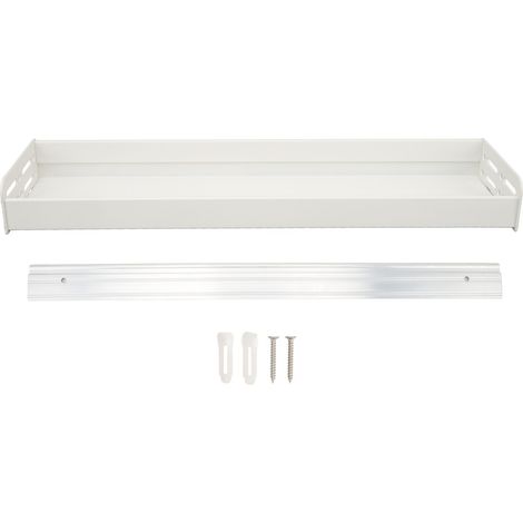 50cm Wall Mounted Spice Rack Multifunctional Wall Organizer Wall Storage Shelf for Kitchen Bathroom White